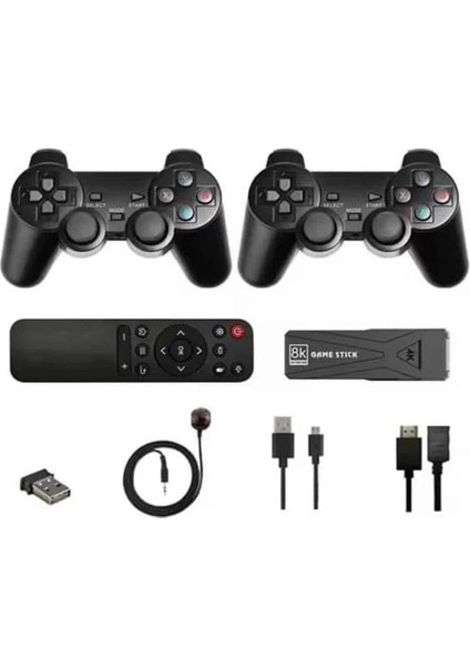 Game Stick Çift Oyun Konsolu Smart Tv Game Box 8k Ultra Hd 64 GB indirimleri