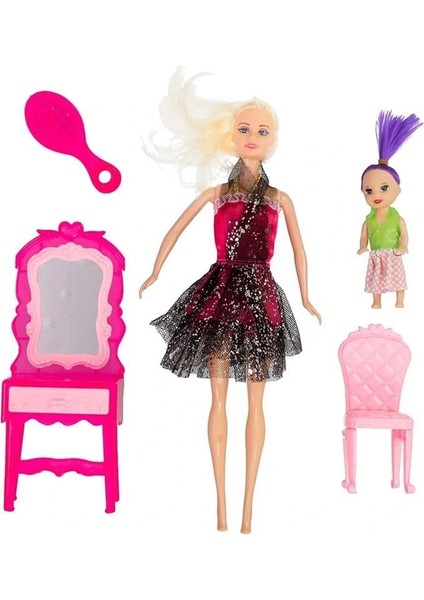 Anlily Bebek ve Oyuncak Makyaj Masası Yavrulu Bebekli modelleri