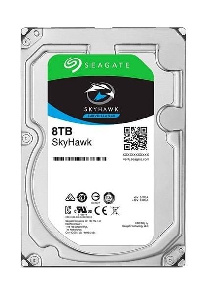 3.5" 8tb Skyhawk ST8000VE001 7200 Rpm 256MB Sata-3 Güvenlik Diski Distribütör Garantili