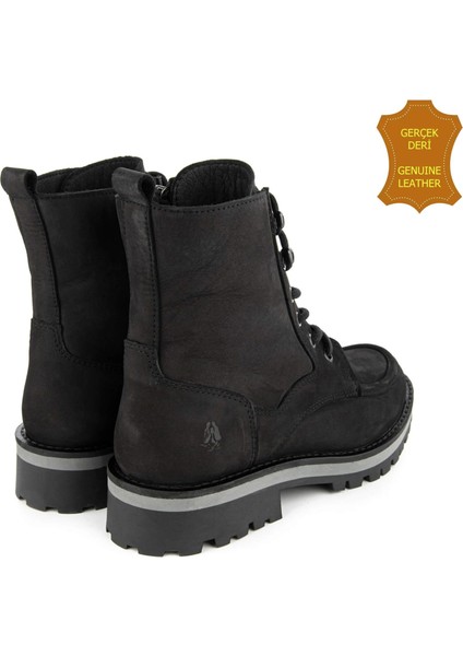 Kedua 725030 Gerçek Deri, Anatomik, Kadın Bot Siyah