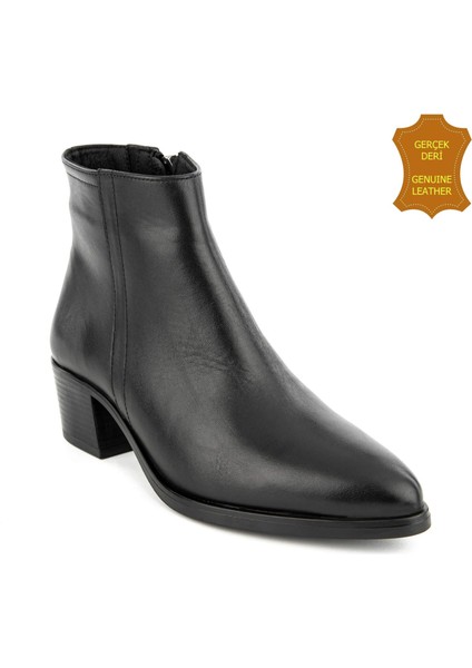 Befasi 725011 Gerçek Deri, Anatomik, Kadın Bot Cilt Siyah