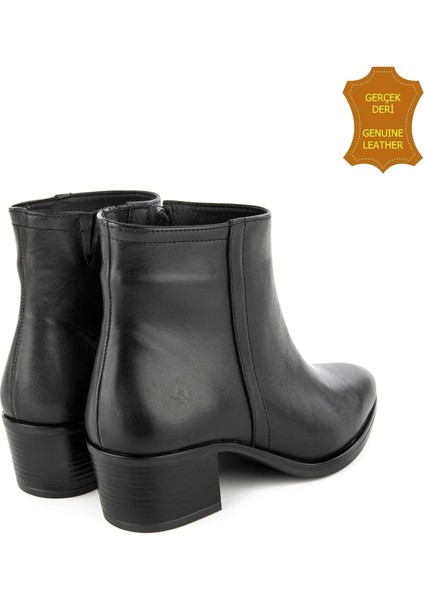Befasi 725011 Gerçek Deri, Anatomik, Kadın Bot Cilt Siyah