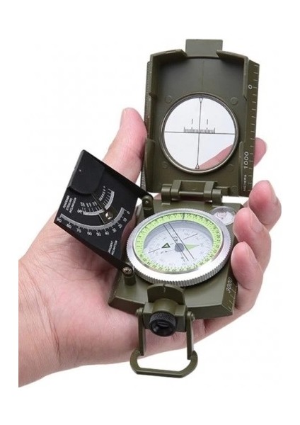 Prizmatik Suya Dayanıklı Işıltılı Pusula ile Kılıfı Askeri Ordu Kamp Yürüyüş Seyahat I indirimleri