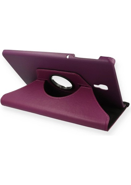CPT83 Samsung Galaxy T590 Tab A 10.5 Kılıf 360 Tablet Deri Kılıf - Mürdüm