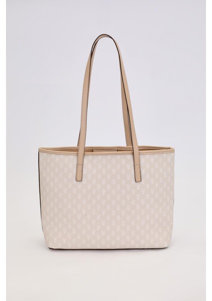 Krem Gold Akseusar Detaylı Omuz Çantası