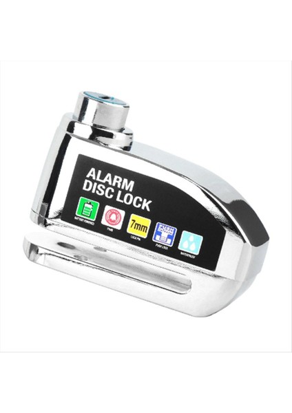 Bisiklet Elektrikli Araç Motosiklet Tekerleği Disk Fren Kilidi Güvenliği Hırsızlık Karşıtı Motosiklet Asma Kilit Kilidi Gümüş (Yurt Dışından)