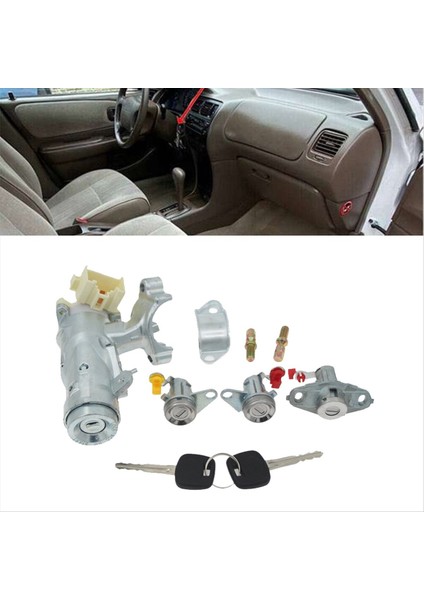 Araba Ateşleme Anahtarı Düzeneği W/2 Tuşları 3 ile Parantez ile Toyota Corolla Için Kilit 1998-2002 Rav4 45020-12-11 69052-12340 (Yurt Dışından) modelleri