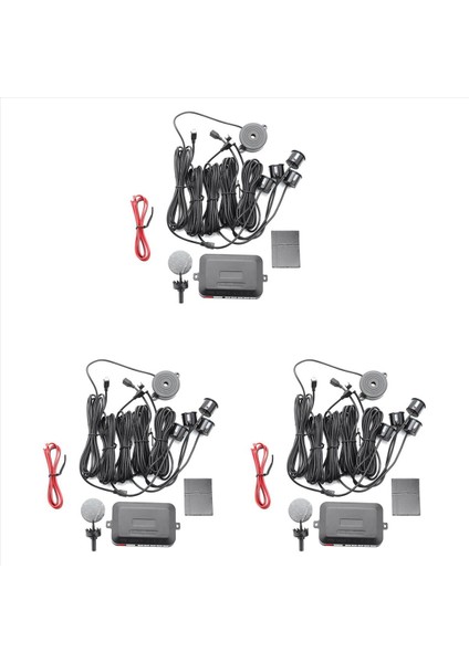 3x Otopark Sensörü Parktronic 4 Sensörler 22 mm Buzzer Ters Yedek Radar Buzzer Sistemi (Yurt Dışından)