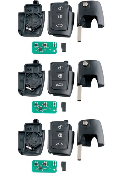 3x Araba Akıllı Uzaktan Anahtar 3 Düğmeleri Ford Focus Fiesta 2013 Fob Case 433MHZ (Yurt Dışından)