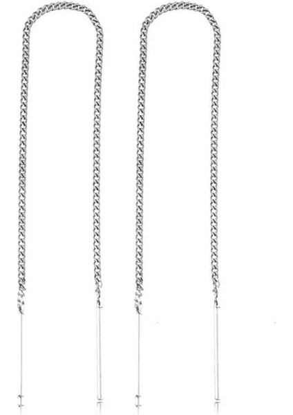 925 Ayar Gümüş Zincirli Küpe EA1160039 (972972)