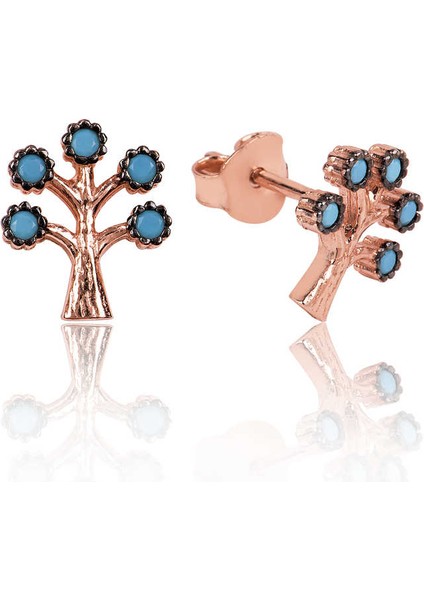 925 Ayar Gümüş Hayat Ağacı Çivili Küpe EA1160061 (972972)