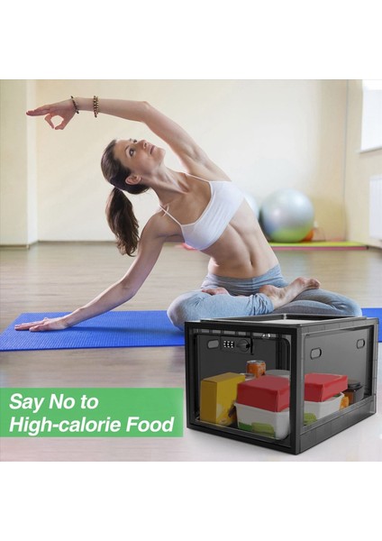 2x Ilaç Kilit Kutusu Cep Telefonu Kilit Kutusu Kilitlenebilir Depolama Kutusu Buzdolabı Gıda Kilit Kutusu Tablet Depolama Dolabı Siyah (Yurt Dışından) fırsatları