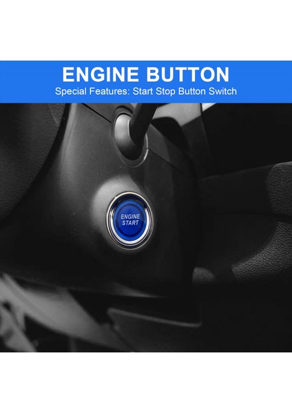 Motor Düğmesi Araba Dc 12V 24V Mavi Araç Başlat Motor Düğmesi Işık Anahtarı Düğmesi Başlangıç Atlama Anahtarı Yarış Mavisi Için (Yurt Dışından) fırsatları
