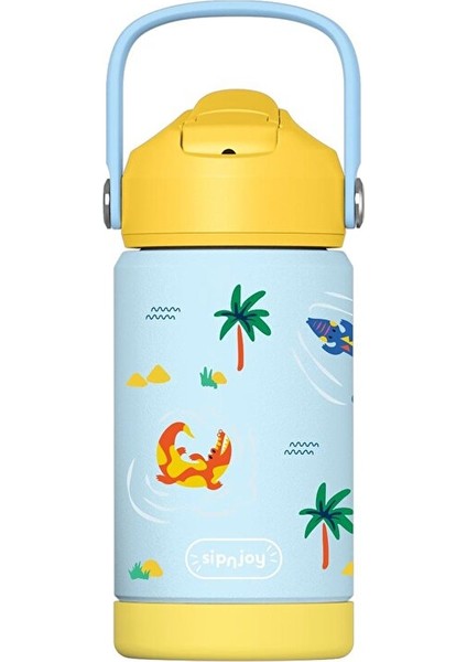 - Flipsip Çocuk Su Termosu | 360 ml - Snappy Croc (2 Adet)