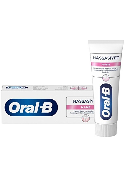 -B Diş Macunu Hassasiyet Nane 75 ml (3 Adet)