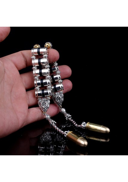 Special Design Mermi Tasarım 10 Adetli Alpaka Metal Zaza Tesbih fiyatları