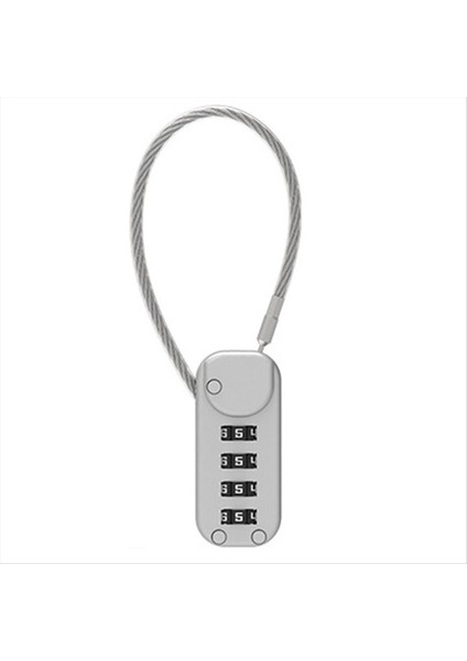 Gri Güvenlik Kombinasyonu Asma Kilit 4 Haneli Kombinasyon Asma Kilit Çinko Alaşım Hırsızlığı Önleyici Bavul (Yurt Dışından)