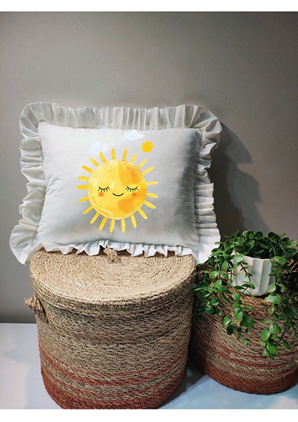 Isme Özel Baskılı Fırfırlı Bebek Dolgulu Yastık Hediyelik (Takı Yastığı Olarakta Kullanılabilir)