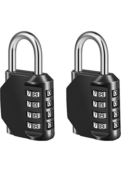 2 Adet Spor Dolapları Çitler Alet Kutuları ve Toka Dolapları Için Uygun 4 Haneli Kombinasyon Asma Kilit (Yurt Dışından)