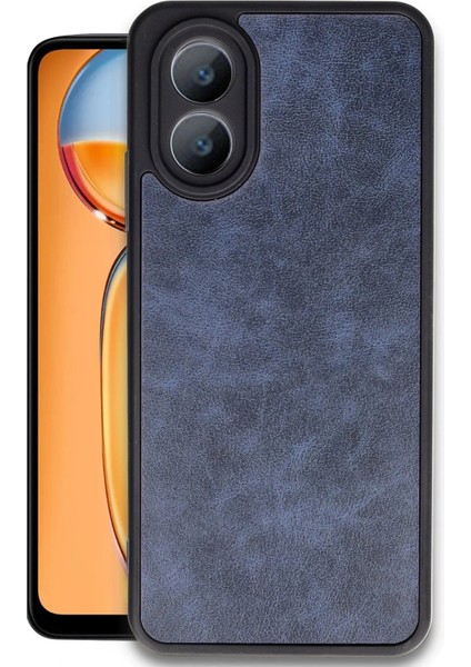 Oppo A38 Kılıf Aras Deri Kapak - Lacivert