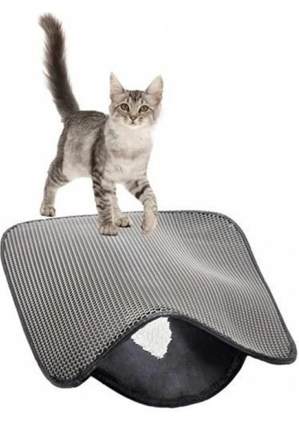 Kedi Tuvalet Önü Kum Toplayıcı Temizleyici Elekli Gri Paspas fiyatları