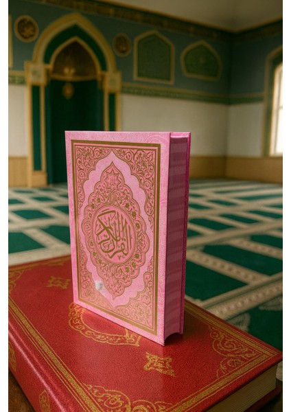 Kuranı Kerim Orta Boy Pembe Renk 17X24 cm Renkli Kuranı Kerim Kolay Okunabilen indirimleri