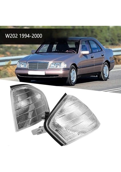 Mercedes Benz C Sınıfı W202 1994-2000 Çift Köşe Işıkları Sinyal Lambaları Dönüşü 2028261143 2028261243 (Yurt Dışından) indirimleri