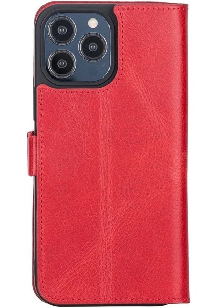 Apple iPhone 13 Pro Max Uyumlu Deri Cüzdanlı Kılıf Nar Çiçeği modelleri