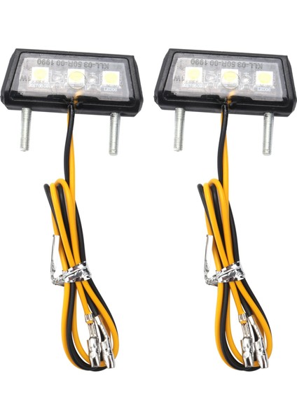 Honda Kawasaki Yamaha 2x Motosiklet Dekoratif LED Arka Lamba Plakası Işığı (Yurt Dışından)
