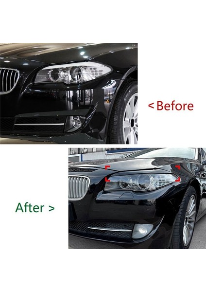 Bmw 5 Serisi Için F10 F11 2011-2014 Hiçbir 2011-2014 Karbon Fiber Ön Far Kapağı Garnitür Strip Kaş Kapağı Döşeme Çıkartması (Yurt Dışından) fiyatları