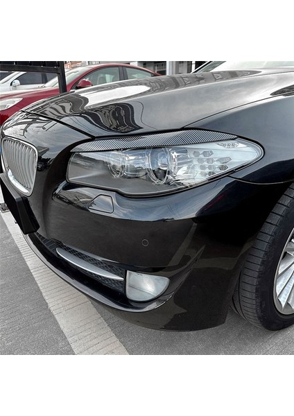 Bmw 5 Serisi Için F10 F11 2011-2014 Hiçbir 2011-2014 Karbon Fiber Ön Far Kapağı Garnitür Strip Kaş Kapağı Döşeme Çıkartması (Yurt Dışından) modelleri