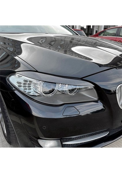 Bmw 5 Serisi Için F10 F11 2011-2014 Hiçbir 2011-2014 Karbon Fiber Ön Far Kapağı Garnitür Strip Kaş Kapağı Döşeme Çıkartması (Yurt Dışından) fırsatları