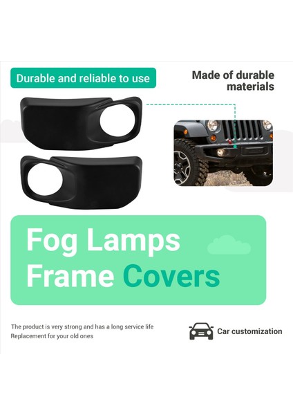 Jeep Wrangler Için 2013-2017 Sol + Sağ Çelik Tampon Sis Lambası Kapakları 68231962AA (Yurt Dışından) fırsatları