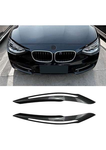 Bmw 1 Serisi F20 F21 2011-2014 Karbon Fiber Ön Far Kapağı Garnitür Strip Kaş Kapak Döşeme Sticker (Yurt Dışından) indirimleri