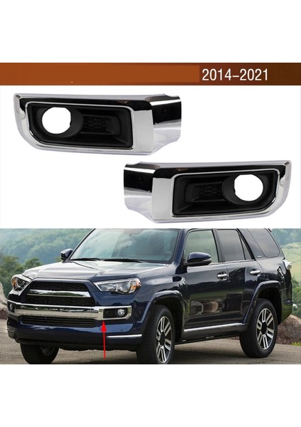 1paır Araç Ön Tampon Sis Lambası Trim Kapağı Toyota Için Sis Izgara Çerçevesi 4runner Limited 2014-2021 (Yurt Dışından) fırsatları