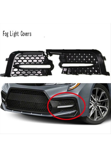 Toyota Corolla Sedan Se Xse 4-Door 2020 Ön Sis Fark Kapakları Çerçeve Sisli Izgara (Yurt Dışından) fiyatları