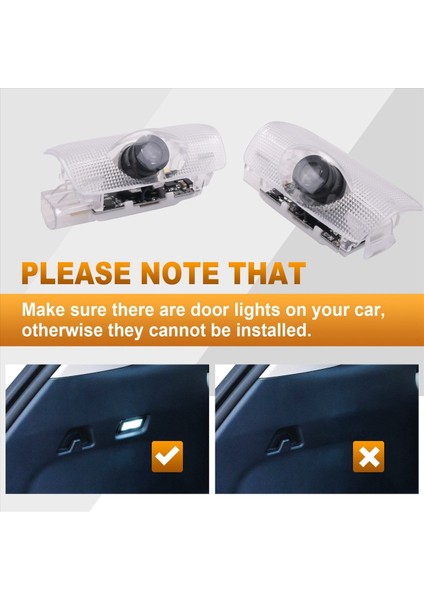 8 Adet Kapı Logo Işıkları Projektör LED 3D Gölge Hayalet (Yurt Dışından) fırsatları