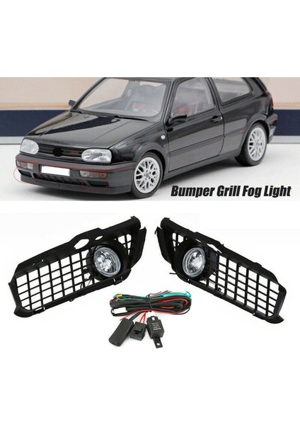 1paır Araç Ön Tampon LED Sis Lambası Izgara Kapağı Vw Golf Jetta Mk3 Cabrio 1993-1998 Beyaz Drl Sürüş LED Sis Işığı (Yurt Dışından) fiyatları
