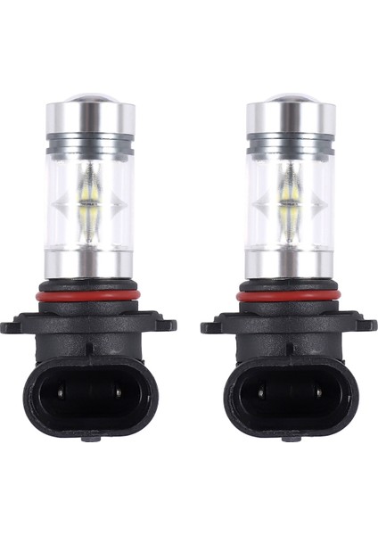 2x 6000K Süper Beyaz H10 9045 9145 9140 100W 1200LM LED Sis Ampul Projektör Sürüş Drl (Yurt Dışından)