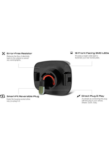 2x Araba LED Plaka Işıkları Nissan Navara D40 Frontier T (Yurt Dışından) fırsatları