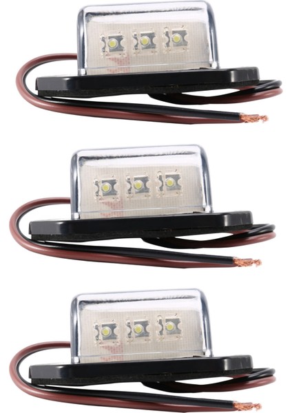 3x 12/24V 3 LED Plaka Etiketi Hafif Tekne Rv Kamyon Rö (Yurt Dışından)