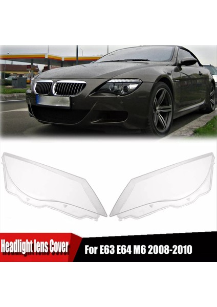 Bmw E63 E64 M6 2008-2010 Far Kabuğu 63127186816 Için Araba Far Maskesi Far Far Far Lens Kapağı (Yurt Dışından)