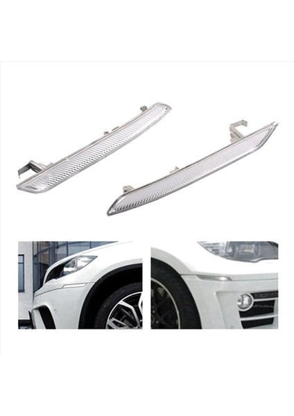 Sol 2 Çift Temiz Beyaz Yan Marker Reflektörü 63147187087 63147187088 Bmw X5 X6 E70 E71 2008- 2014 (Yurt Dışından) modelleri