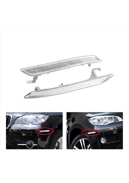 Sol 2 Çift Temiz Beyaz Yan Marker Reflektörü 63147187087 63147187088 Bmw X5 X6 E70 E71 2008- 2014 (Yurt Dışından) fırsatları
