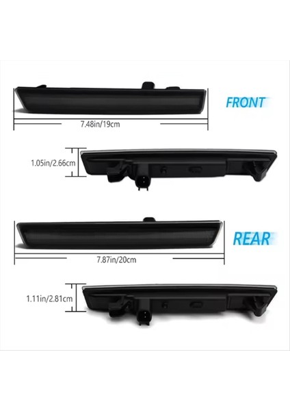 Dodge Challenger 2015-2022 Lens LED Yan Işaretçi Lambas (Yurt Dışından) modelleri