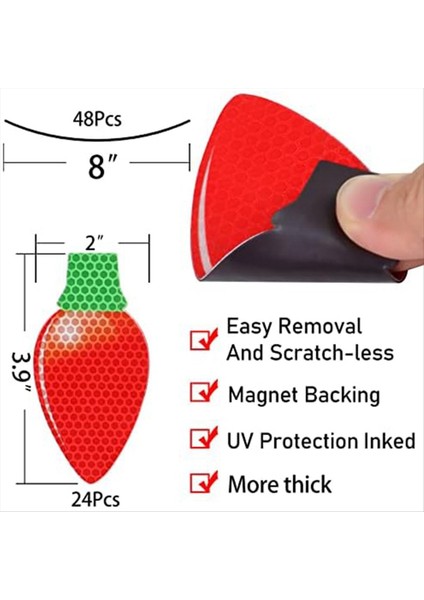 Noel Araç Yansıtıcı Ampul Mıknatıs Dekorasyonu Garaj Pos (Yurt Dışından) fırsatları