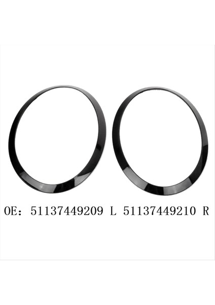 1paır Ön Far Döşeme Halkası 5113749209 51137449210 Mini Cooper F55 F56 F57 Siyah Chrome Çerçevesi Dekoru (Yurt Dışından) indirimleri