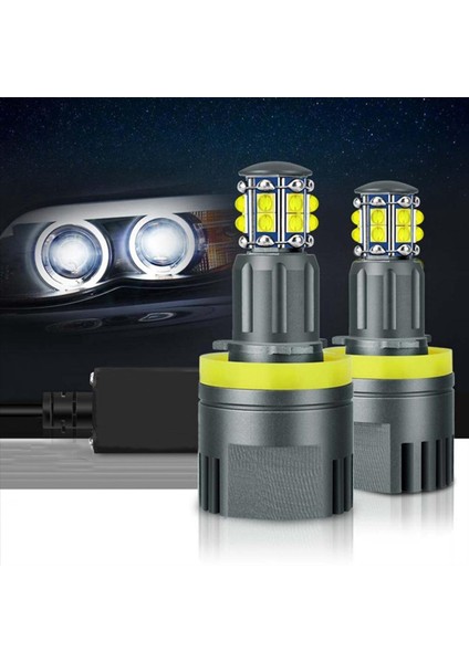 H8 Far Ampulü 6000K 120W LED Melek Gözleri Işıklar Bmw E60 E61 E63 X5 E70 X6 E71 E90 E91 E93 E93 E89 E82 (Yurt Dışından) fiyatları