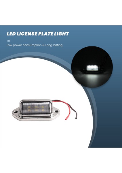 12-24V 6 LED Numaralı Plaka Işık Tekne Güverte Geçit Adım Lambası Rv Fragman (Yurt Dışından) fiyatları
