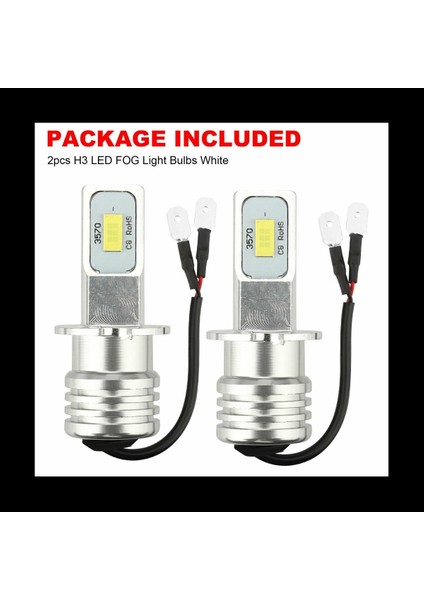 4x H3 Süper Parlak Far Kiti 100W 10000LM Sis Drl Buluşlar 6000K Beyaz (Yurt Dışından) indirimleri